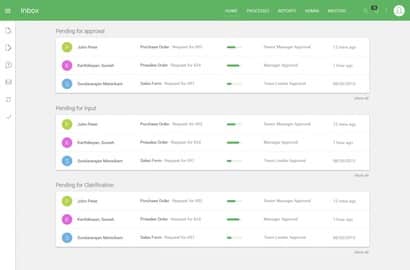 Écran de gestion des tâches sur Kissflow