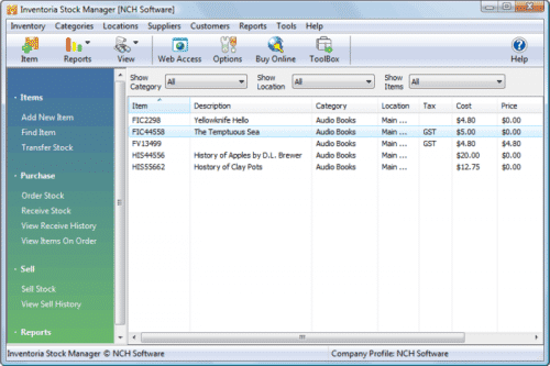 Inventoria, un des logiciels de gestion de stock