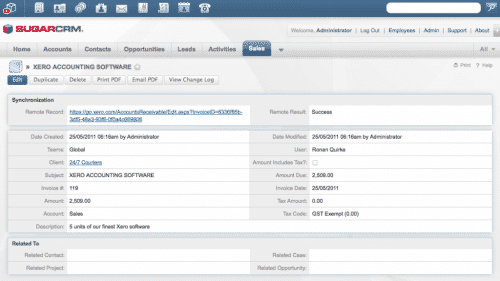 CRM open source Sugar CRM