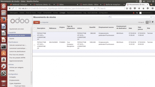 Les mouvements de stock dans Odoo, l'un des logiciels de gestion de stock les plus réputés